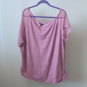 Torrid Women's Pink Lace Blouse